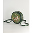 Fable England Chloe Fawn Embroidered Circle Bag Green
