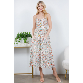 Lasoul Mushroom & Floral Cami Maxi Dress