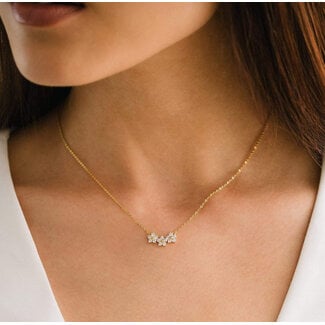 Lover’s Tempo Blossom Necklace - Gold/Clear
