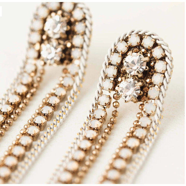 Lover’s Tempo Astaire Fringe Earrings - White