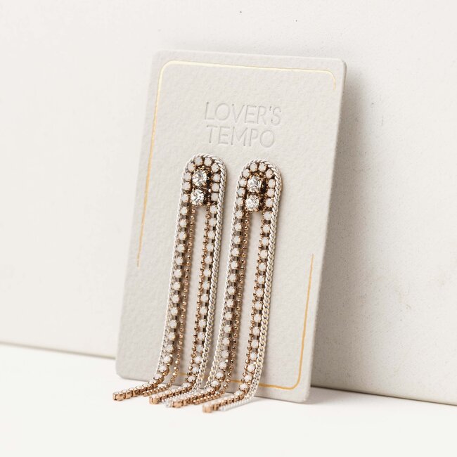 Lover’s Tempo Astaire Fringe Earrings - White