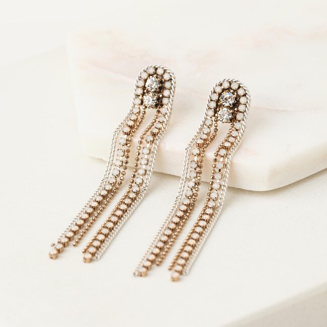 Lover’s Tempo Astaire Fringe Earrings - White