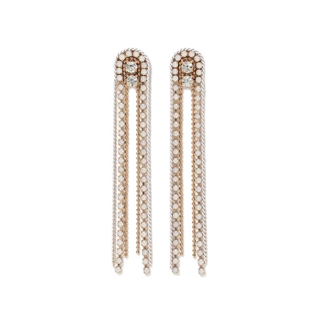 Lover’s Tempo Astaire Fringe Earrings - White