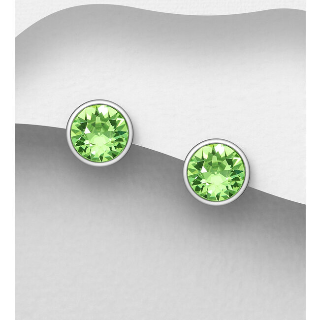 Sterling Swarovski Circular Studs (more colours)