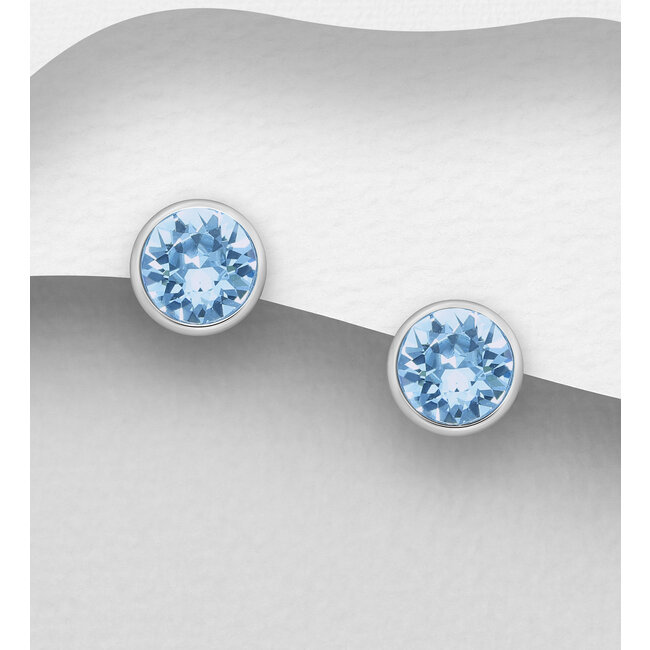 Sterling Swarovski Circular Studs (more colours)