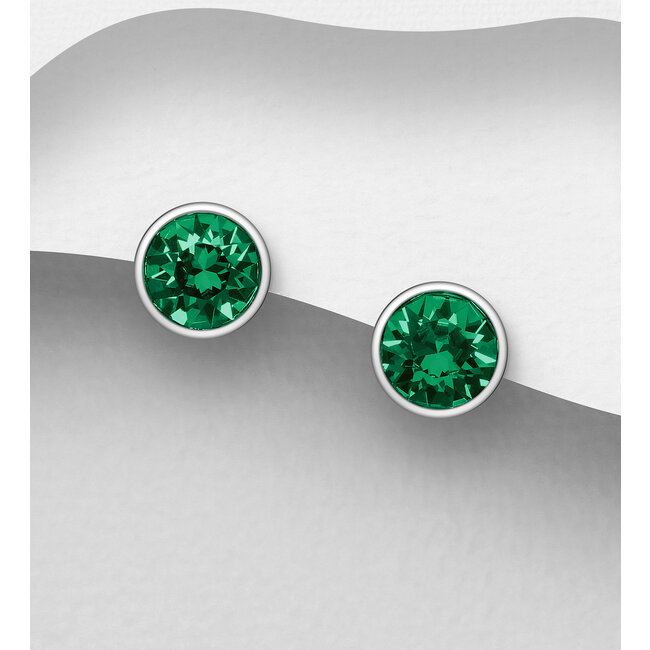 Sterling Swarovski Circular Studs (more colours)