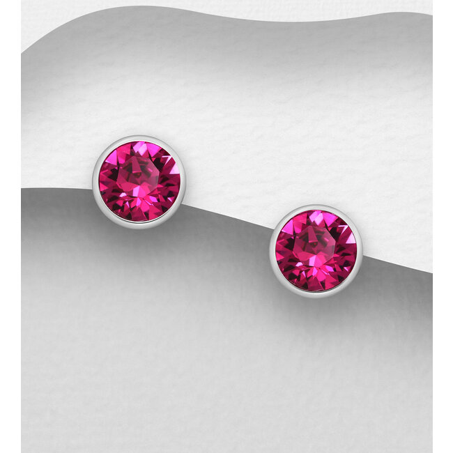 Sterling Swarovski Circular Studs (more colours)