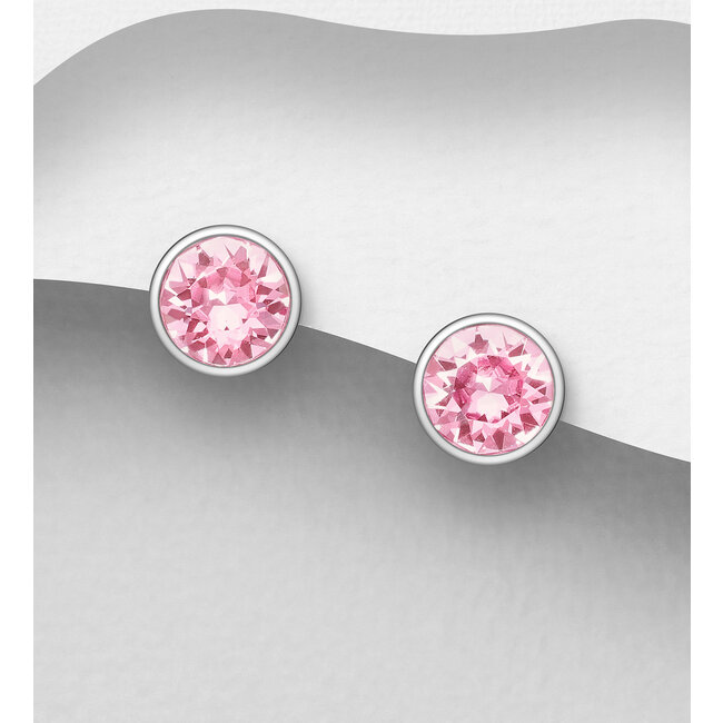 Sterling Swarovski Circular Studs (more colours)