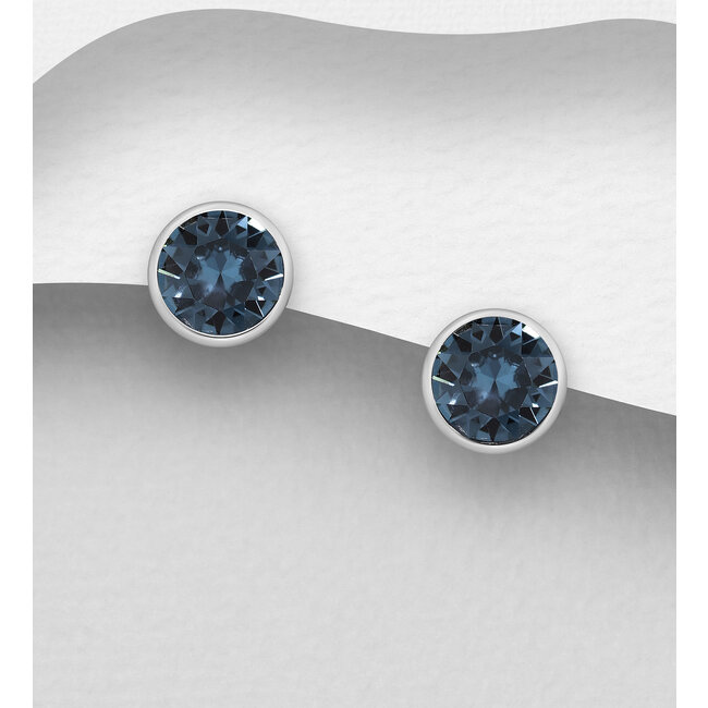 Sterling Swarovski Circular Studs (more colours)
