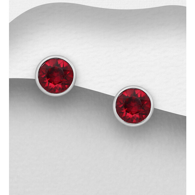 Sterling Swarovski Circular Studs (more colours)
