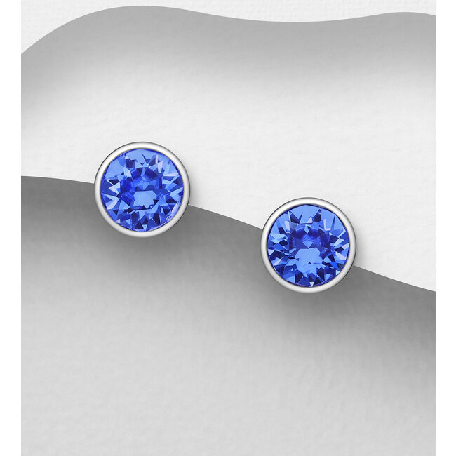 Sterling Swarovski Circular Studs (more colours)