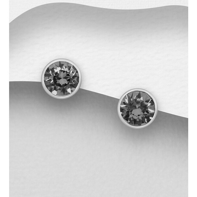 Sterling Swarovski Circular Studs (more colours)