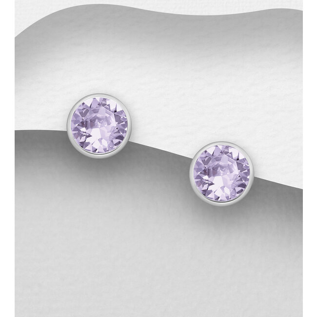 Sterling Swarovski Circular Studs (more colours)