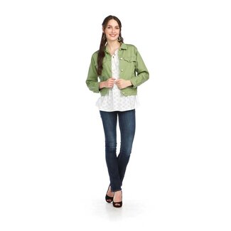 Papillon Calla Denim Stretch Jacket in Green