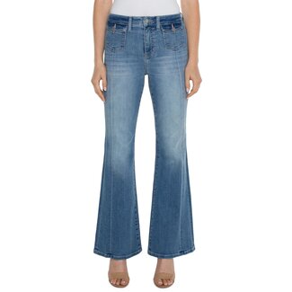 Liverpool Los Angeles Hannah Flare with Flap Front Pockets