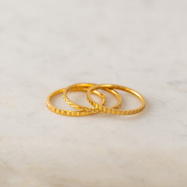Lover’s Tempo Britt Ring Set-Gold-Waterproof