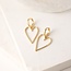 Lover’s Tempo Lovestruck Heart Hoop Earrings Gold