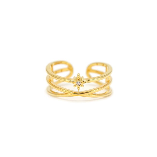 Lover’s Tempo Starburst Double Band Ring
