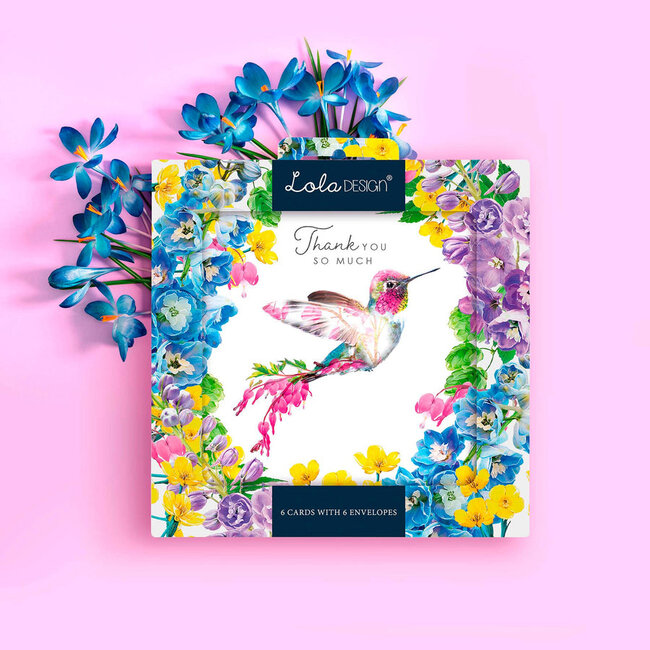 Cards - Pack of 6 - Thank You Hummingbird