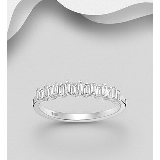 Sterling Sterling - Multi Baguette Cut Cubic Zirconia