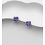 Sterling Studs- Square Cubic Zirconia Earrings