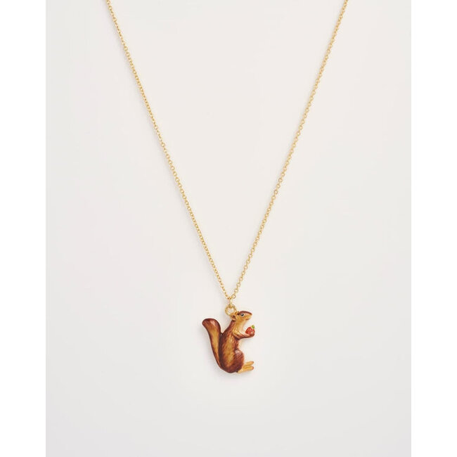 Fable England Cheeky Squirrel Short Necklace