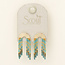 Scout Chromacolour Miyuki Rainbow Fringe Earring Turquoise/Mint/Gold
