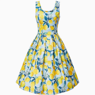 Dolly & Dotty Amanda- Blue Lemon Dress