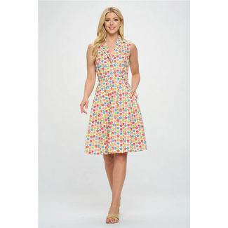 Lasoul Nancy - Floral Print Cotton Dress