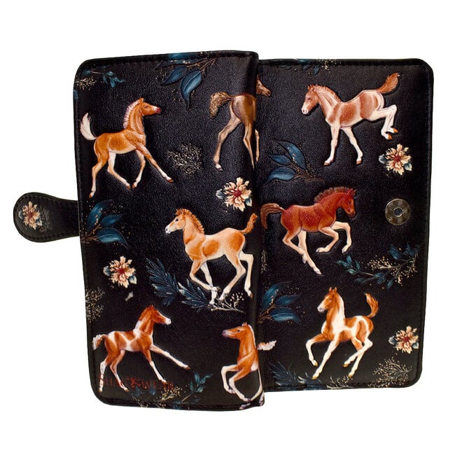 Shagwear Large Wallet - Horses in Black