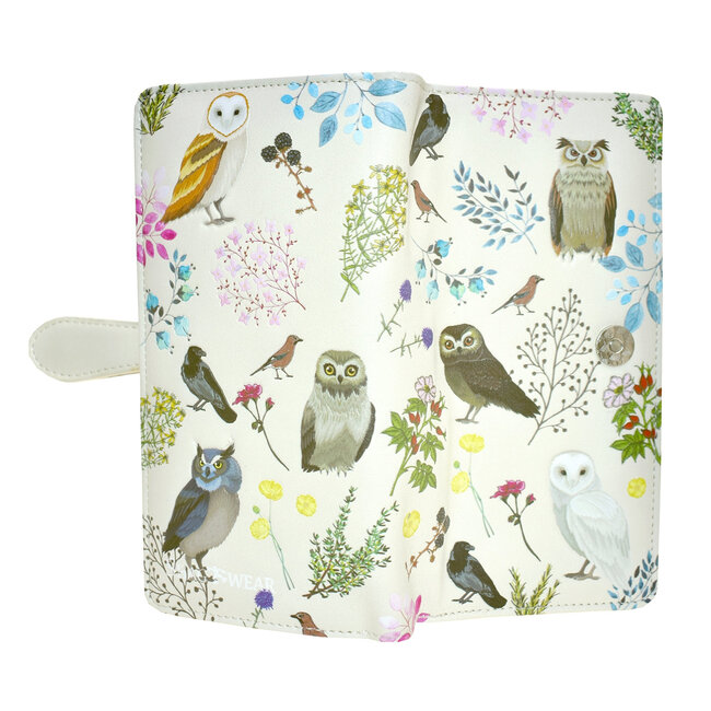 shagwear Large Wallet Beige Wild Bird Forest