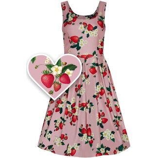 Dolly & Dotty Amanda - Pink Strawberry Dress - FINAL SALE