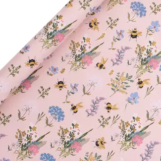 Glick Roll Wrap Bees Pink