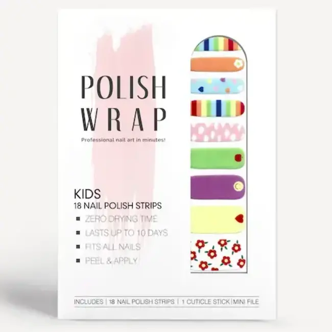 Polish Wrap Kids Nail Polish Strips - Art Class