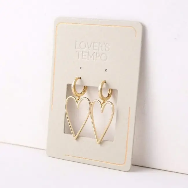 Lover’s Tempo Lovestruck Heart Hoop Earrings Gold