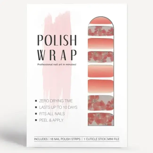 Polish Wrap Nail Polish Strips - Peach Blossom