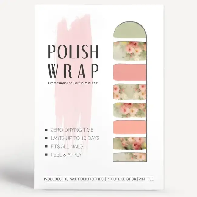 Polish Wrap Nail Polish Strips - Pink Petals