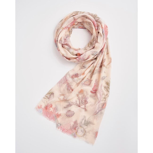 Fable England Whispering Sands Cream Lightweight Scarf