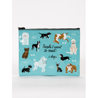 Blue Q Zipper Pouch - People I Want to Meet