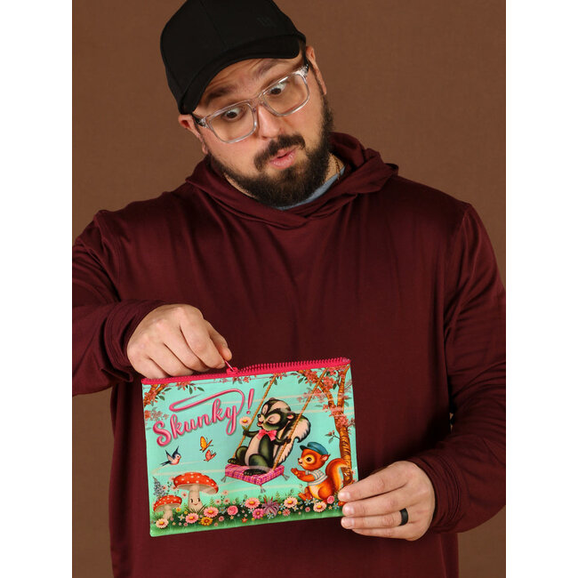 Blue Q Zipper Pouch - Skunky!