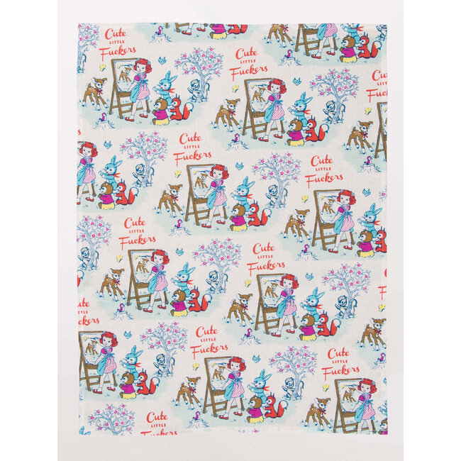 Blue Q Dish Towel - Cute Little Fuckers