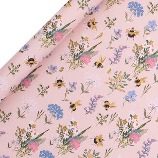 Glick Roll Wrap Bees Pink