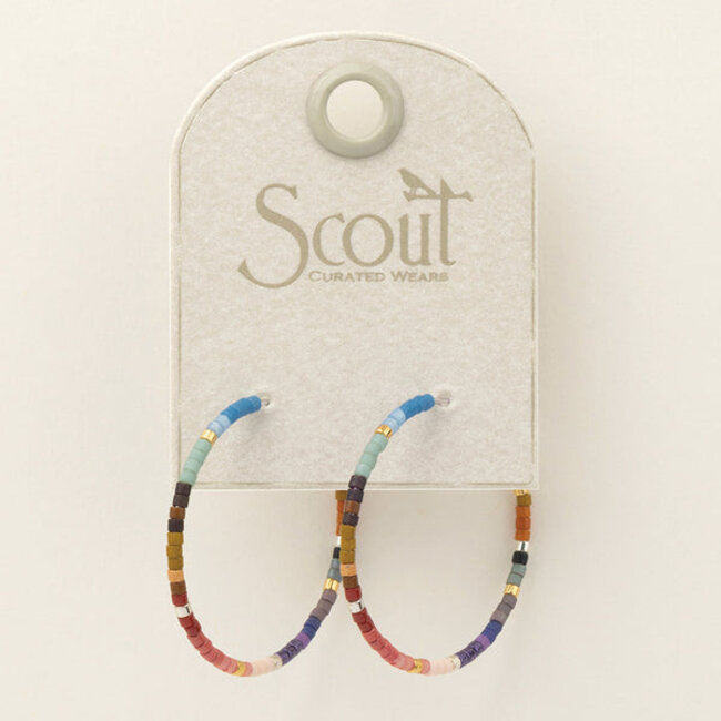 Scout Chromacolor Miyuki Small Hoop - Dark Multi/Silver