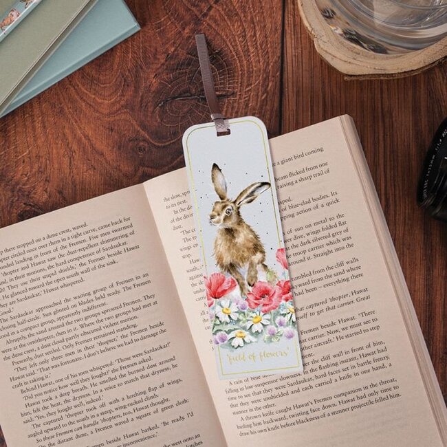 Wrendale Hare Bookmark - Field of Flowers