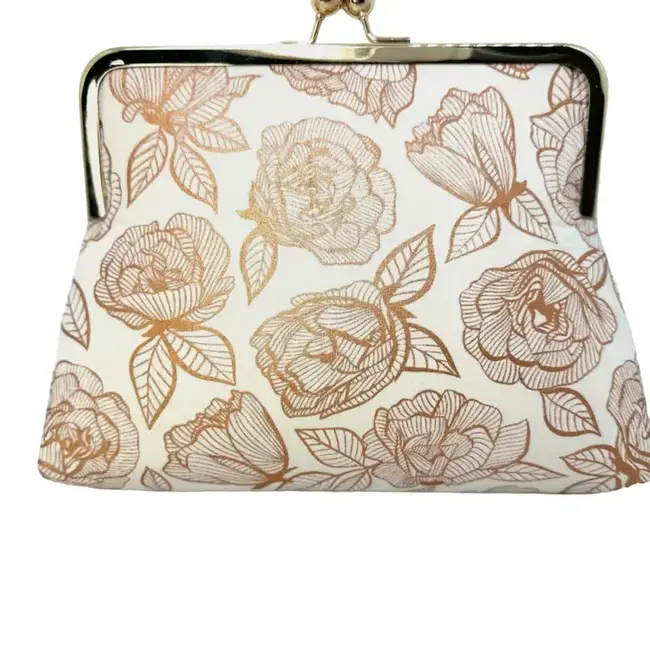 Kiki & Syds Everyday Clutch Rose Gold in Cream