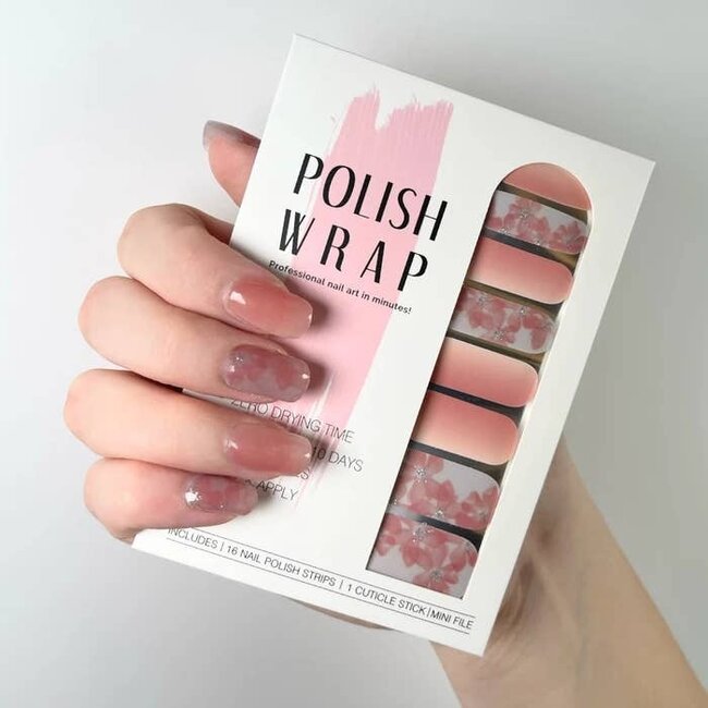 Polish Wrap Nail Polish Strips - Peach Blossom