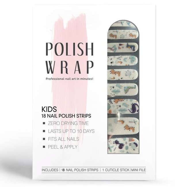 Polish Wrap Kids Nail Polish Strips - Dino Friends