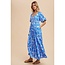 In-Loom Serena - Puff Sleeve Maxi Dress in Azure - FINAL SALE