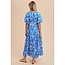 In-Loom Serena - Puff Sleeve Maxi Dress in Azure - FINAL SALE