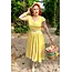 Dolly & Dotty Lily Off Shoulder Yellow Gingham Swing Dress - FINAL SALE